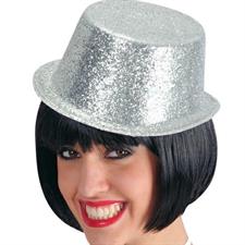 Cilindro con glitter argento