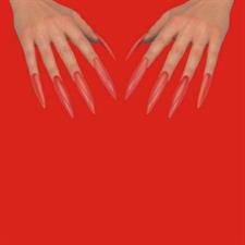 10 unghie adesive rosse lungh.cm. 6  in blister