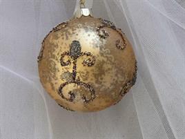 4 SFERE CM.8 C/DECORO GOLD ANTIQUE OPACO