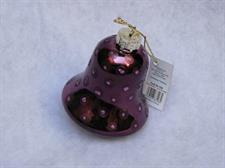 3 CAMPANE VETRO CM.10 PURPLE LUCIDO DECORATE