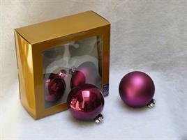 4 SFERE VETRO TINTA UNITA CM.10 DARK PURPLE OPACO