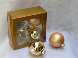 4 SFERE VETRO TINTA UNITA CM.10 ORO LUCIDO OPACO