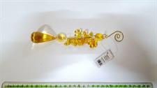 PENDAGLIO ACRILICO GOCCIA LUNGA ORO