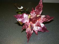 FIORE POINSETTIA CM.76 BURGUNDY/GREEN