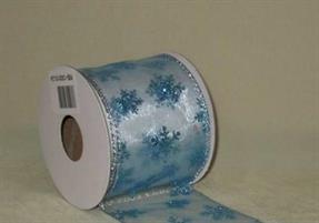 NASTRO ORGANZA CELESTE DECORO GLITTER CELESTE MT.10