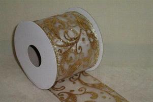 NASTRO DECORO GLITTER ORO MT.10