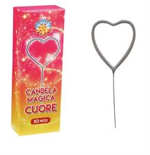 X30 - Candela magica cuore pz.10