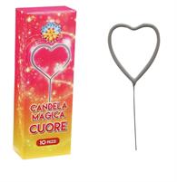 X30 - Candela magica cuore pz.10